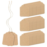 100/500pcs Rectangle Tags Blank Kraft Paper Tag Cards Labels Kids Birthday Wedding Christmas Party Gift Tags Decor Words Card
