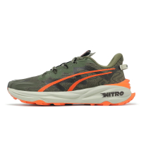 Puma 越野跑鞋 Fast-Trac Nitro 3 男鞋 綠 橘 戶外 氮氣中底 運動鞋 37978602