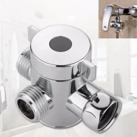 1/2 Inch Three Way Connector T-adapter Shower Head Diverter Valve Toilet Bathroom Switch Sanitary Outlet Water Distributor