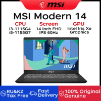 MSI Modern 14 Laptop 14 Inch FHD 60Hz IPS Screen Netbook i5-1155G7 16GB 512GB Working Notebook With Intel Iris Xe Graphics