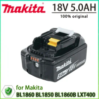 Makita 100% Original 18V 5000mAh Lithium ion Rechargeable Battery 18v drill Replacement Batteries BL1860 BL1830 BL1850 BL1860B