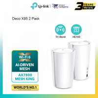 TP-Link Deco X95 AX7800 Mesh Wifi 6 Router Tri-Band Whole Home System Wireless Range Extender (1-Pac