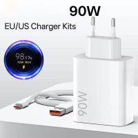 ของแท้สำหรับ xiaomi 90W GaN Turbo Charger สายชาร์จเร็ว USB Type-C 6A สำหรับ xiaomi 15 14T Pro 13 Lit
