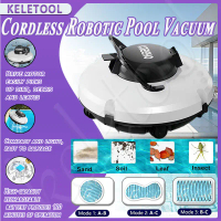 Robot Pool Vacuum for Above Ground Pool Cordless Robotic Pool Cleaner Strong Suction Automatic Pool