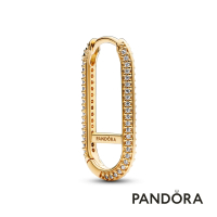 【Pandora 官方直營】Pandora ME 長型密鑲寶石鏈圈耳環
