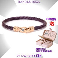CHARRIOL夏利豪公司貨 Bangle Ibiza伊維薩島鉤眼紫索手環-玫瑰金S款 C6(04-1702-1214-5)