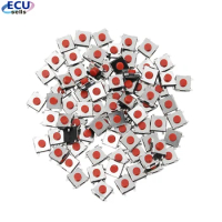100PCS/LOT 6*6*3.1 mm SMD Switch 4 Pin Touch Micro Switch Push Button Switches Red SMD Tact Switch for Car Remote Key with Box
