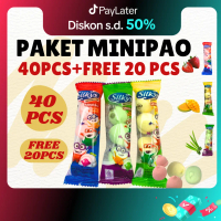PAKET MARSHMELLOW MINIPAO 40PCS+FREE 20PCS TURUN HARGA MARSHMELLOW MINIPAO ANEKA RASA MANGGA STRAWBE