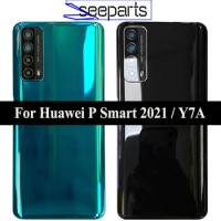 For Huawei P Smart 2021 Back Battery Cover Rear Door Housing Case Replacement For Huawei Y7A PPA-LX2 LX3 Battery Cover