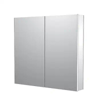 Bathroom Mirror Cabinet 30"×31.5" Wall-mountable Self-closing Tempered Glass Medicine Organizer Storage Shelf Easy Install Rust