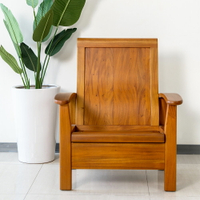 【領券!92折滿3300再折300可累折】瑪荷尼家具Mahogany-全原木 桃花心木 木板沙發 單人沙發 米蘭1人沙發