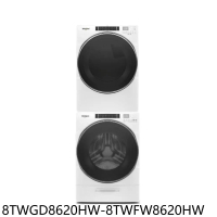 惠而浦【8TWGD8620HW-8TWFW8620HW】瓦斯乾衣機+洗衣機(含標準安裝)(商品卡6900元)