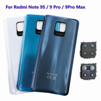 New For Xiaomi Redmi Note 9S Battery Cover Rear Door Housing Case For Redmi Note 9 Pro 9 pro Max Back Cover with Camera lens