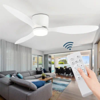 IRALAN Low Floor Modern Ceiling Fans Without Light DC 30W Ceiling Fan With Remote Control Home Simple Ceiling Fan No Lights