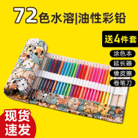 彩色鉛筆水溶性彩鉛筆專業手繪72色繪畫筆套裝學生美術用12色可擦