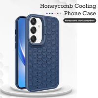 Phone Case For Samsung Galaxy A34 5G Honeycomb Cooling Cover A24 A14 4G Sumsung A 34 24 14 Protective Shell Sansing Samsong