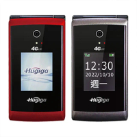 【Hugiga】A9 鴻碁 4G 老人機 全配 二顆電池+電池充+手機座充(摺疊手機 長輩機)