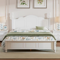 Wood Bed,Queen Size bed,Vintage Style Queen Platform Bed Frame with Wooden Slat Support,No Box Spring is required,for bedroom
