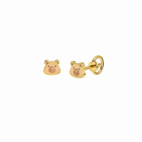 LITTLETHINGSHEWEAR - Anting Emas Bayi Little Happybara - Anting Loop Screw