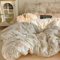 Jualan panas Set Cadar Bercetak Peter Rabbit 4 dalam 1 Set Cadar 1 Set Sarung Bantal Set Cadar Singl
