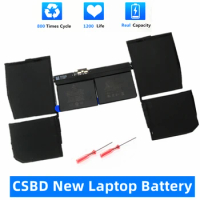 CSBD Original New A1527 A1705 Laptop Battery For Apple Macbook Pro 12" A1534 2015 2016 2017 Year MF855 MK4M2 EMC2746 EMC2991
