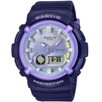 【CASIO 卡西歐】BABY-G 魔幻紫 夢幻雙顯手錶(BGA-280DR-2A)