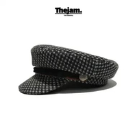 Thejam. Topi Sailor hat wool houndstooth| Topi Fisherman | Fiddler cap M