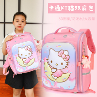 Sanrio Hello นักเรียนกระเป๋านักเรียนป้องกันกระดูกสันหลังกระเป๋าเป้สะพายหลังสาวเด็กกระเป๋าถือการ์ตูนเด็กเป้กระเป๋า