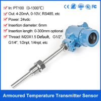 Temperature Transmitter 4-20MA PT100 Digital Display Temperature Sensor