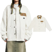 Converse Skate Jacket Egret 男款 女款 米白棕色 復古 襯衫領 長袖 外套 10026550-A03