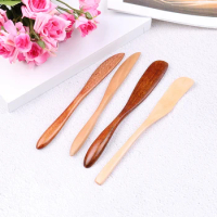 1Pc hot Knife Style Wooden Mask Japan Butter Knife Marmalade Knife Dinner Knives Tabeware with Thick Handle