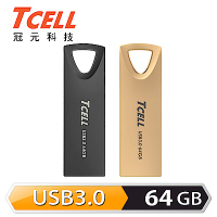 TCELL冠元-USB3.0 64GB 浮世繪鋅合金隨身碟-錦金