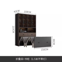 伸縮床 折疊沙發 隱形藏式書房一體靠可收縮陽臺帶省空間的收納上墻壁衣櫃子折疊床LL4800