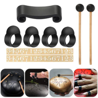 9pcs/Set Steel Tongue Drum Finger Picks Drumstick Finger Sleeves Handpan Percussion Drumsticks Stick Tongue Drum Accessories