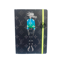 LV LOUIS VUITTON LV VIP限量Monogram原花封皮卡通人物筆記本