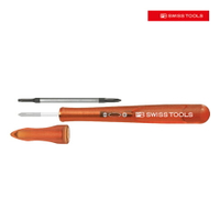 【PB SWISS TOOLS】筆型可換頭精密起子十字 -0號 -紅色 PB-168.0 RED 保有出色的韌性