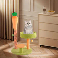 Cat Scratcher Post Bed Cat Tree with Scratcher Post Durable Pet Supplies Interactive Ornamental Kitten Climbing Furnitures