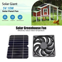 Solar Panel Fan Kit 10w 5v Portable Ventilation Fan Outdoor Waterproof Solar Exhaust Fans For Hen House Greenhouse Sheds