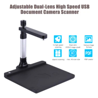 Adjustable A3 HD High Speed USB Book Document Camera Scanner Dual Lens (10 Mega-pixel &amp; 2 Mega-pixel) Max with OCR Function