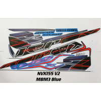 NVX 155 V2 / AEROX V2 IND Aerox CyberCity 2023 Edition Body Cover Stripe Sticker - MBM3 Blue / Red /