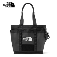 【The North Face 官方旗艦】北面男女款黑色休閒側肩兩用背包｜3KZU53R