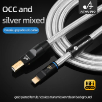 Hifi Upgrade USB Audio Cable Type A to Type B, A-C,C-B, C-C USB Cable OCC Shielded Audio Cable for DAC
