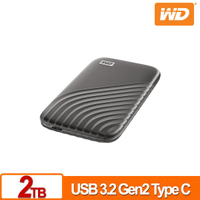 WD My Passport SSD 2TB(灰) 外接式SSD固態硬碟 WDBAGF0020BGY