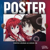 Poster High School DxD Himejima Akeno Priestess Hiasan Dinding Kamar Estetik Dekorasi Dinding Modern