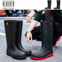 預購 Alberta 男女尺寸38-45 跟3.5cm 安全鋼頭雨鞋 防穿刺 工作鞋 耐磨膠鞋 高筒水鞋 雨靴 2色