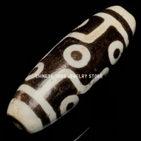 Ancient Tibetan DZI Beads Old Agate 9 Eye Totem Amulet Pendant GZI