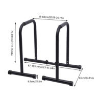Adjustable Parallel Bars,Heavy Duty Steel Dip Station Adjustable Height and Length,Dip Bars for Home Gym