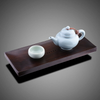 干泡茶盤功夫茶具盤排水儲水茶臺陶瓷茶托方竹簡約茶海托