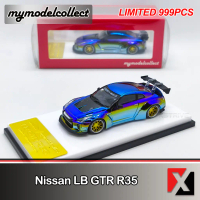 MyModelCollect 1:64 Nissan LB GTR R35 Nissan LBWK R35 Electroplating Gradient Colour