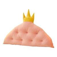 少女ins公主風雙面寶寶絨皇冠靠背大靠墊寶寶床頭靠墊抱枕可拆洗